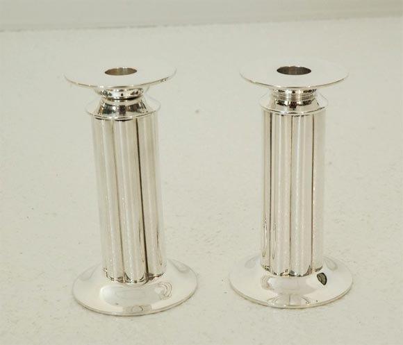 Silverplate Candlesticks designed by R. Stern for Swid Powell
